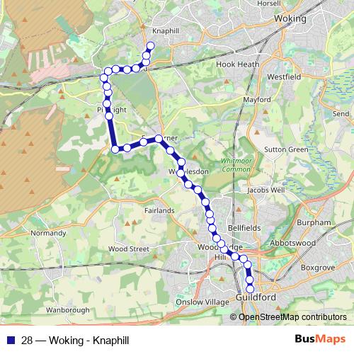 28 bus Line Map