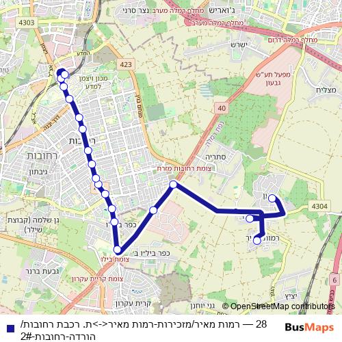 28 bus Line Map