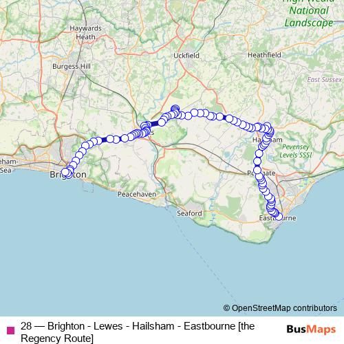 28 bus Line Map