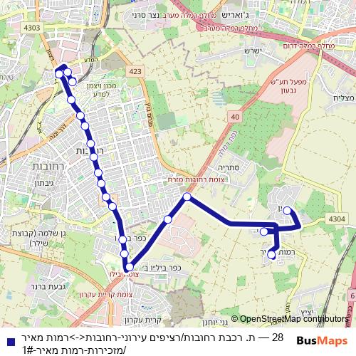 28 bus Line Map