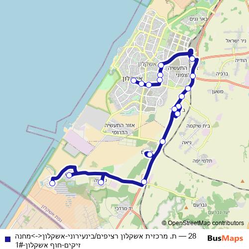 28 bus Line Map