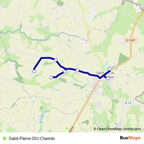 Saint-Pierre-DU-Chemin bus Line Map
