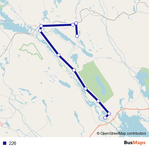 226 bus Line Map