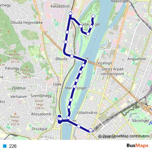 226 bus Line Map