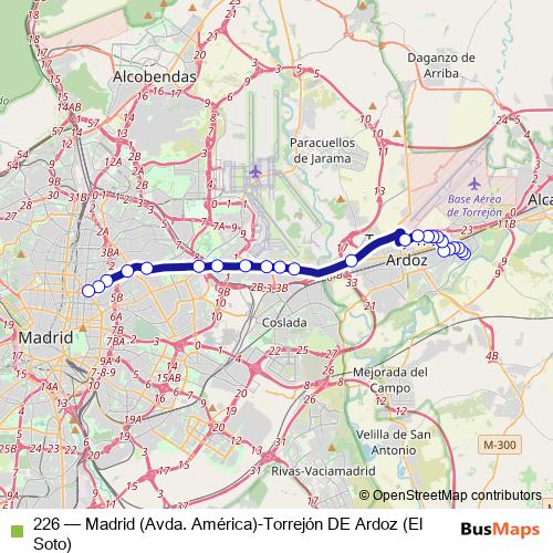 226 bus Line Map