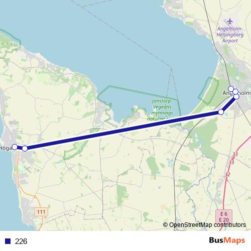 226 bus Line Map