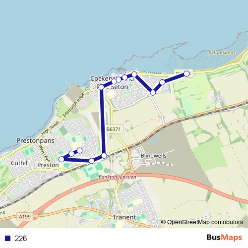 226 bus Line Map