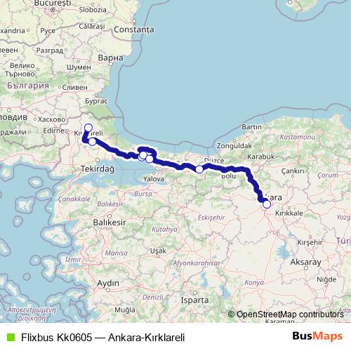 Flixbus Kk0605 bus Line Map