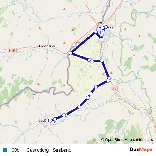 100b bus Line Map