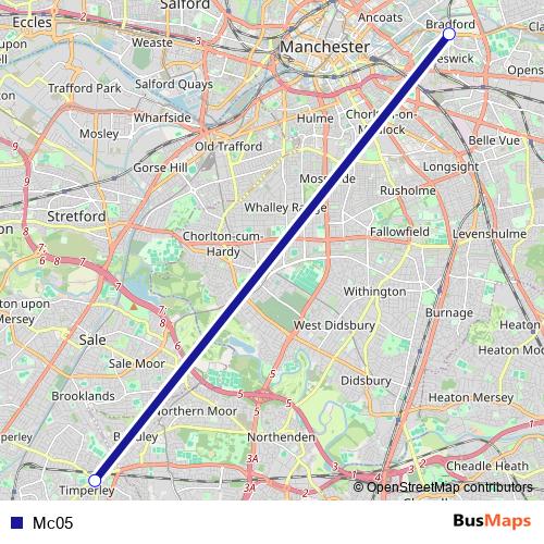 Mc05 bus Line Map