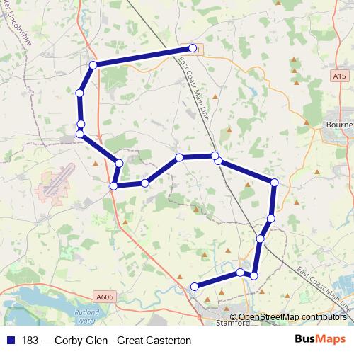 183 bus Line Map