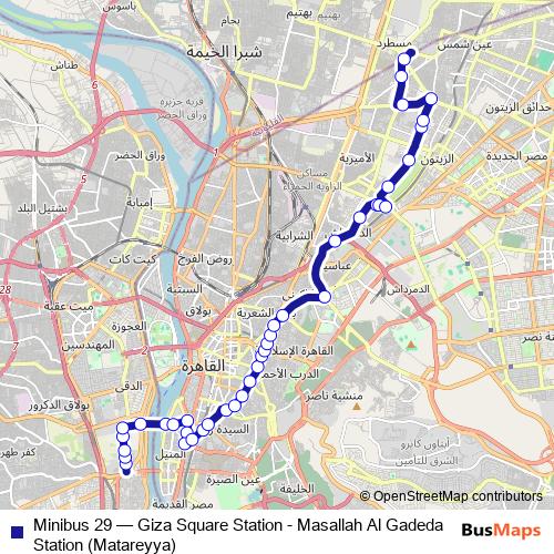 Minibus 29 bus Line Map