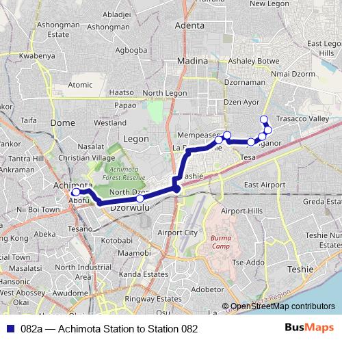 082a bus Line Map