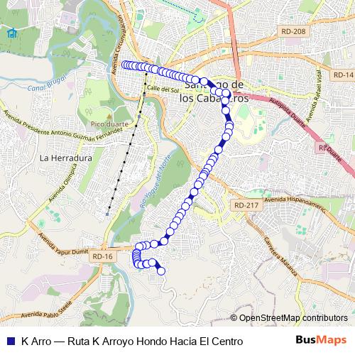 K Arro bus Line Map