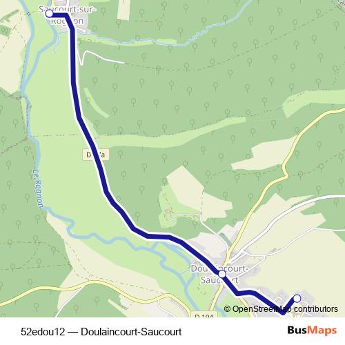 52edou12 bus Line Map