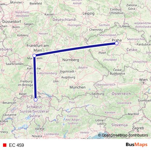 EC 459 rail Line Map