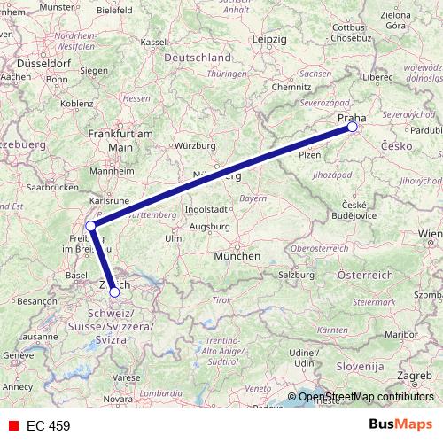 EC 459 rail Line Map