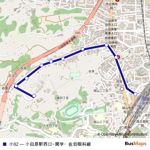 小82 bus Line Map