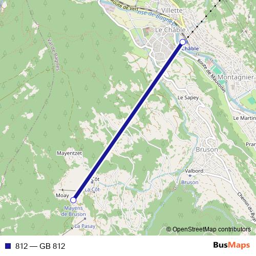 812 cable-car Line Map