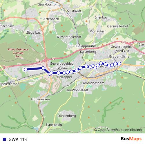 SWK 113 bus Line Map