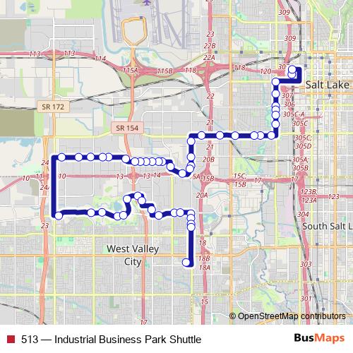513 bus Line Map