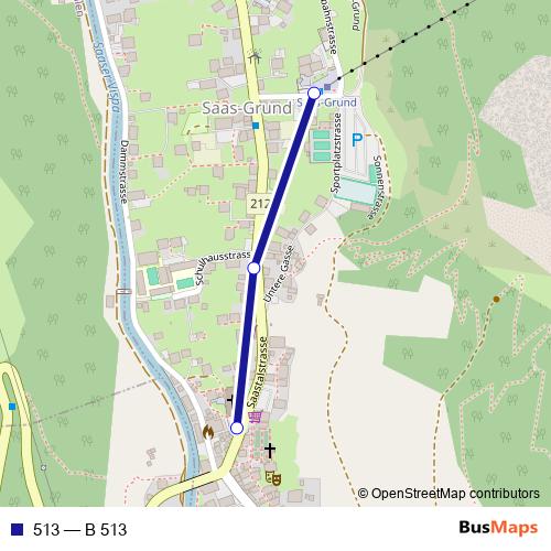 513 bus Line Map