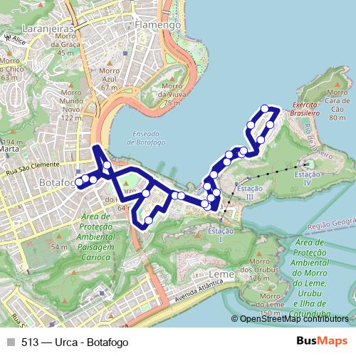 513 bus Line Map