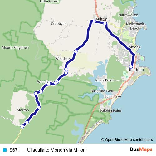 S671 bus Line Map