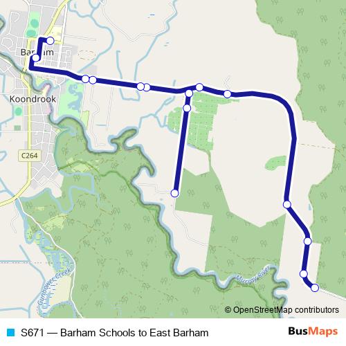 S671 bus Line Map