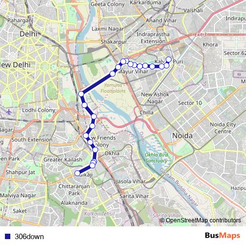 306down bus Line Map