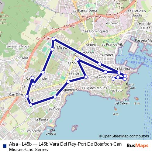 Alsa - L45b bus Line Map