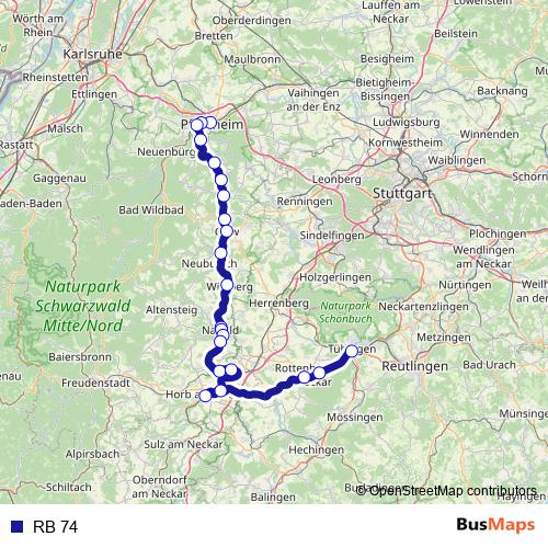 RB 74 rail Line Map