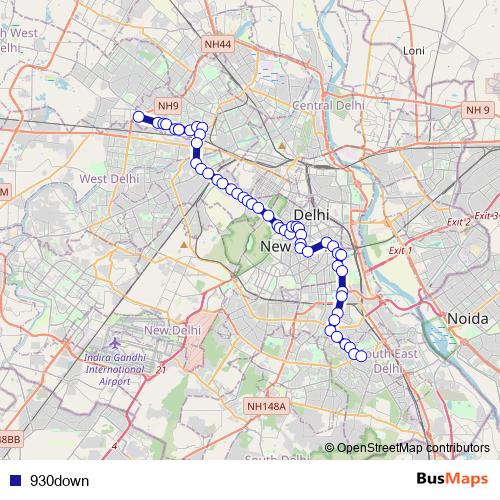 930down bus Line Map