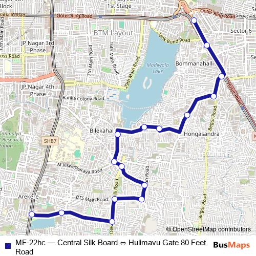 MF-22hc bus Line Map