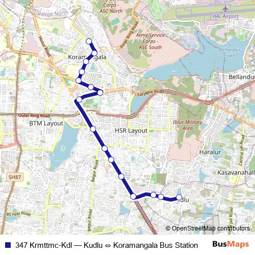 347 Krmttmc-Kdl bus Line Map