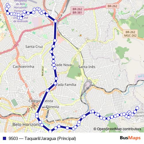 9503 bus Line Map