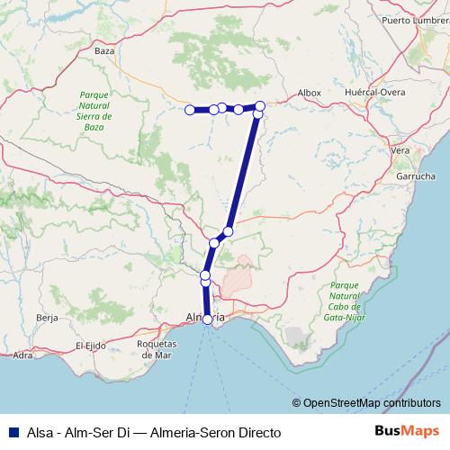 Alsa - Alm-Ser Di bus Line Map