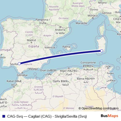 CAG-Svq air Line Map
