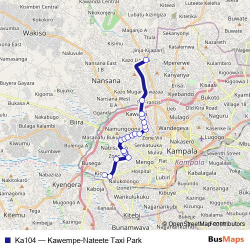Ka104 bus Line Map