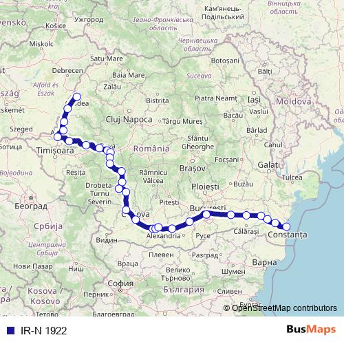 IR-N 1922 rail Line Map