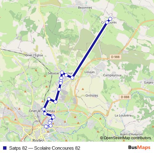 Satps 82 bus Line Map