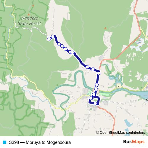 S398 bus Line Map