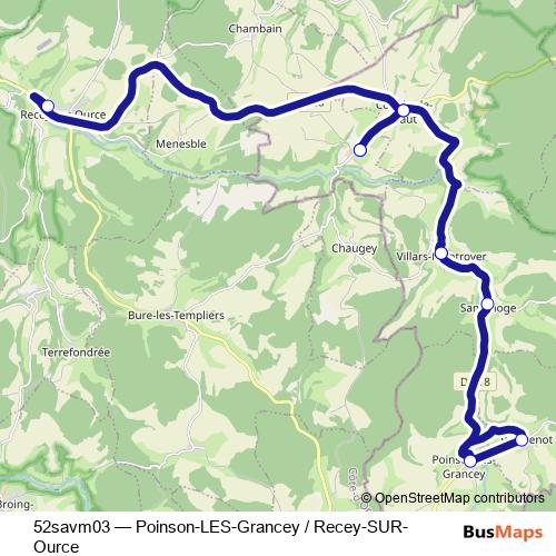 52savm03 bus Line Map