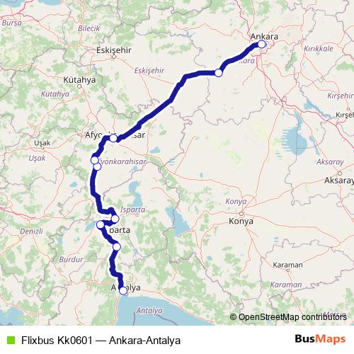 Flixbus Kk0601 bus Line Map