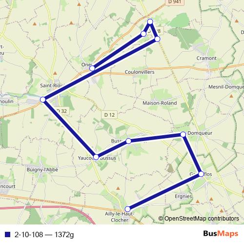 2-10-108 bus Line Map