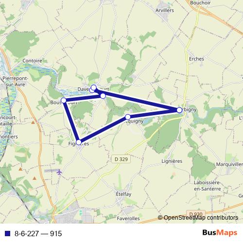 8-6-227 bus Line Map