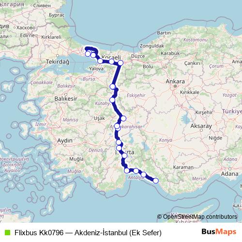 Flixbus Kk0796 bus Line Map