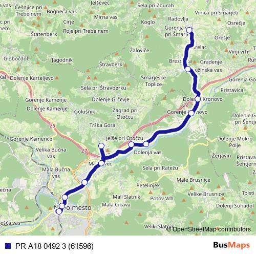 PR A18 0492 3 (61596) bus Line Map