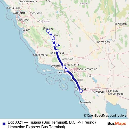 Lxit 3321 bus Line Map