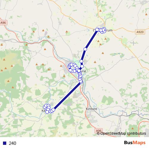 240 bus Line Map